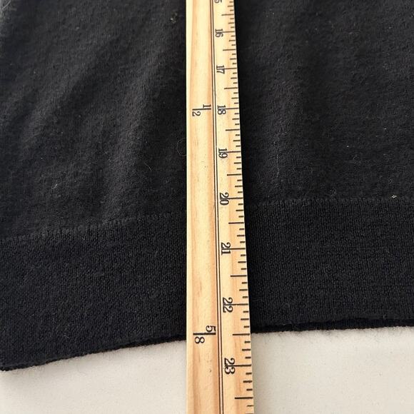 Club House Sweater Merino Wool Blend Black Mock Neck SZXL Pullover Winter Cozy - Picture 10 of 10